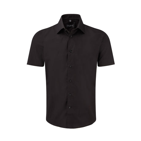 Russell Miesten lyhythihainen helppohoitoinen kauluspaita Slim Fit