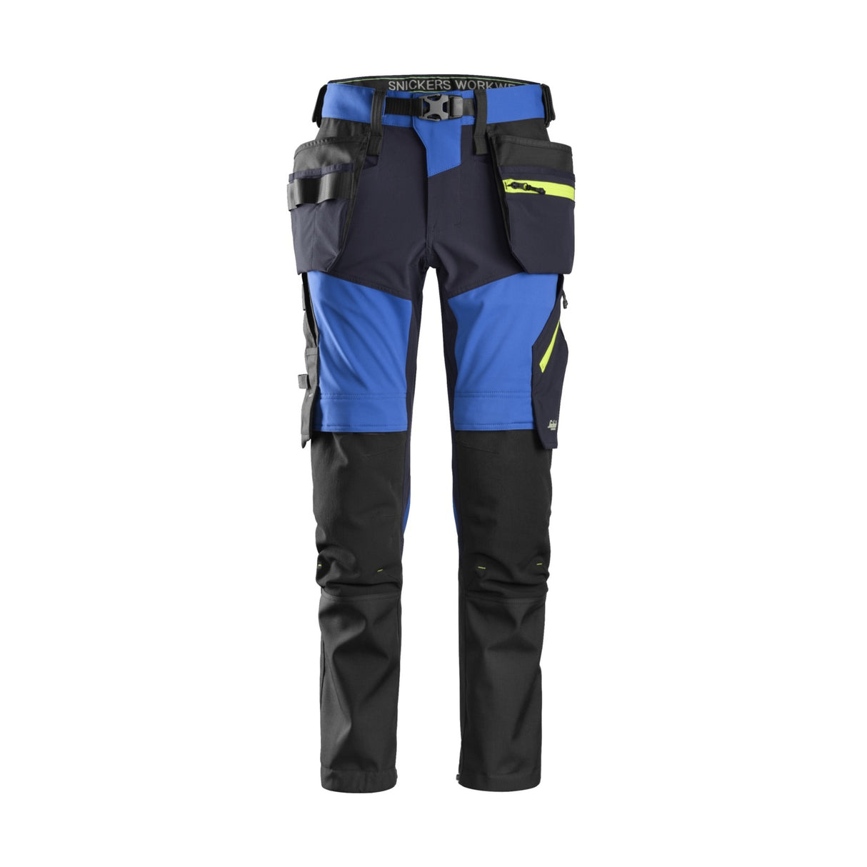 Snickers Workwear FlexiWork+, SoftShell Stretch -työhousut riipputaskuilla